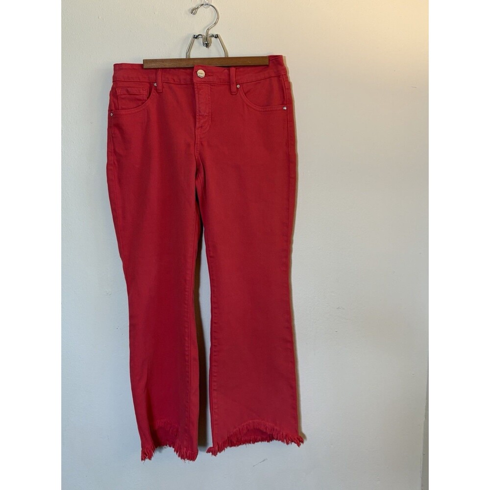 Risen Red Fashion Denim High-Rise Wide Leg Stretch Y2K Skater Jeans Size 6